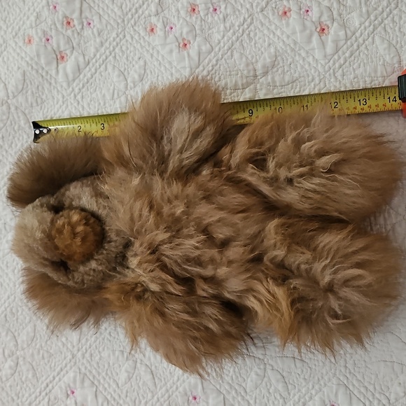Alpaca Teddy Brown Bear Alpaca Fur Super Soft Plush 14" Size - Picture 6 of 6